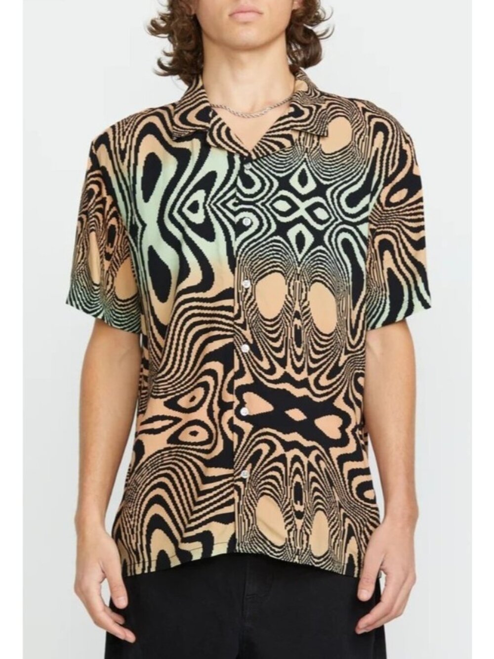 NWT VOLCOM Filip Rygalski Multi Print Button Down Shirt
